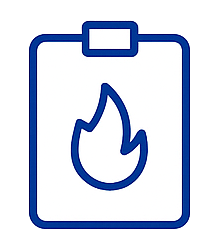 Fire risk assessment icon