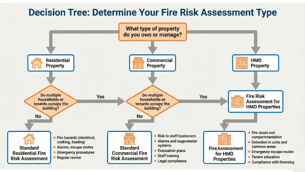 Fire risk assessment types for property