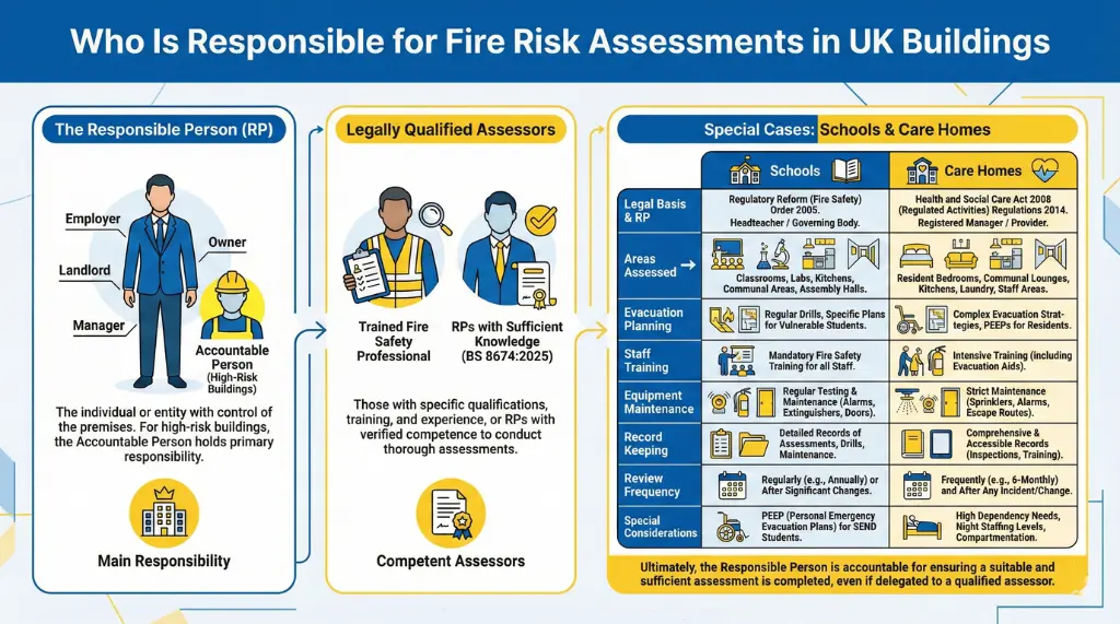 Who is responsible for completing a fire risk assessment Who is responsible for completing a fire risk assessment